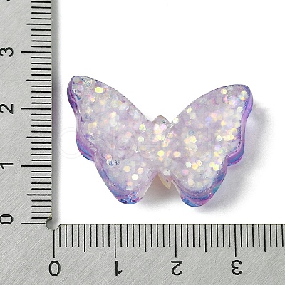 Spray Painted Resin Decoden Cabochons LS-RESI-C045-07D-1