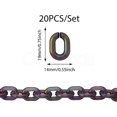 20Pcs Transparent Acrylic Quick Link Connectors OACR-TADJ0001-03A-1