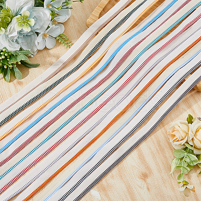 14Pcs 14 Styles Polycotton & Polyester Ribbon OCOR-FH0001-35B-1