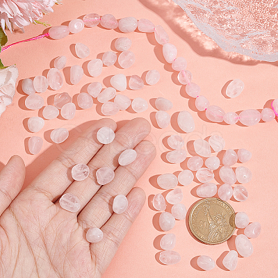 2 Strands Natural Rose Quartz Beads Strands G-NB0004-25-1