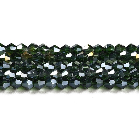Transparent Electroplate Glass Beads Strands EGLA-A039-T2mm-B25-1