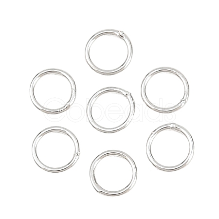 Brass Closed Jump Rings KK-D257-01P-08-1