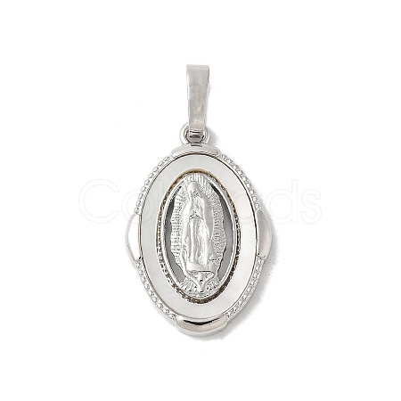 Brass Pave Natural White Shell Pendants KK-S522-07D-P-1