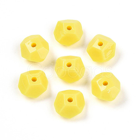 Opaque Acrylic Beads SACR-T017-38C-1