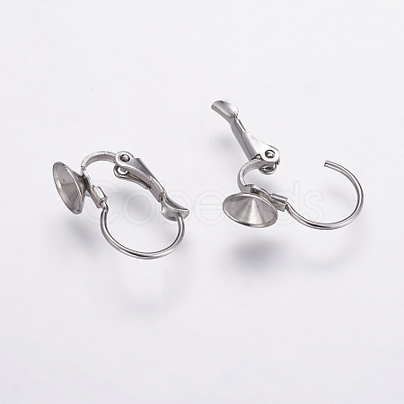 Tarnish Resistant 304 Stainless Steel Leverback Earring Findings LS-STAS-K146-030-6mm-1