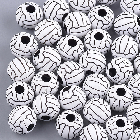 Craft Style Acrylic Beads X-MACR-T023-18-1