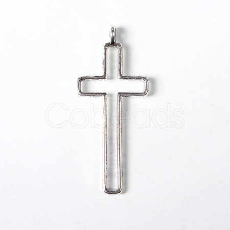 Tibetan Style Alloy Hollow Cross Pendants EAA353Y-1