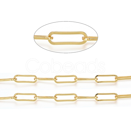 Soldered Brass Paperclip Chains CHC-D025-01G-1