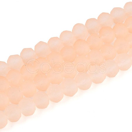 Baking Paint Frosted Glass Beads Strands FGLA-N003-6mm-07-1