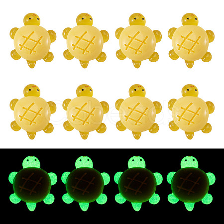 12Pcs Luminous Resin Cabochons RESI-TA0004-55E-1