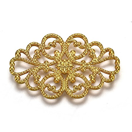 Brass Filigree Joiners KK-E710-68G-1