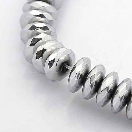 Electroplate Non-magnetic Synthetic Hematite Beads Strands X-G-J208H-01-1
