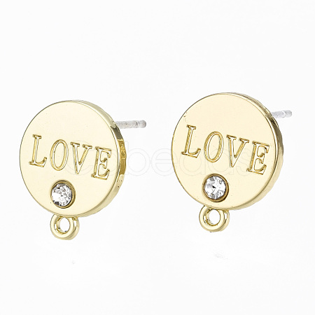 Alloy Stud Earring Findings PALLOY-T064-67LG-RS-1