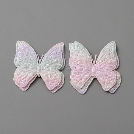 Butterfly Shape Cloth Sew on Patches Applique DIY-WH0032-89F-1