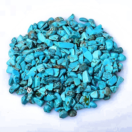 Synthetic Turquoise Tumbled Chips PW-WGA7DCE-16-1
