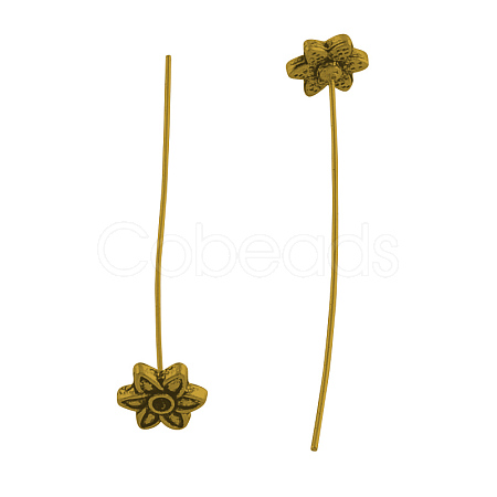 Tibetan Style Alloy Brooch Cabochon Settings TIBE-13056-AG-NR-1