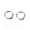 Tarnish Resistant 304 Stainless Steel Jump Rings, Open Jump Rings, Stainless Steel Color, 8x1.5mm, Inner Diameter: 5mm