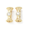 Brass Micro Pave Cubic Zirconia Beads KK-U052-19G-1