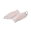 Natural Rose Quartz Carved Pendants G-G314-01P-04-2