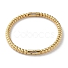 Rack Plating Brass Round Beaded Hinged Bangles BJEW-M039-05G-3