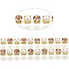 Brass Rhinestone Strass Chains CHC-N017-001A-A18-3