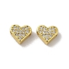 Brass Micro Pave Cubic Zirconia Beads KK-H487-03G-1