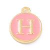 Golden Plated Alloy Enamel Charms X-ENAM-Q437-14H-1