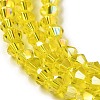 Transparent Electroplate Glass Beads Strands GLAA-F029-2mm-A21-3
