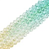 Gradient Color Baking Paint Glass Bead Strands DGLA-A039-T6mm-A013-4