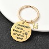 201 Stainless Steel & Brass Letter Keychain KEYC-YW00095-13-1