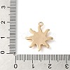 Brass with Glass Pendants KK-G503-40G-01-3