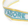 Word J'ADORE Polycotton(Polyester Cotton) Braided Bracelet with Tassel Charm BJEW-F429-01-2