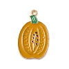 Thanksgiving Day Golden Tone Alloy Enamel Pendants ENAM-M002-02N-G-1