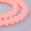 Baking Paint Transparent Glass Bead Strands GLAA-S031-8mm-28-3