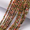 Natural Unakite Bead Strands G-K146-29-3mm-2