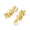 Brass Micro Pave Clear Cubic Zirconia Pendants KK-D218-15G-2