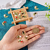 16Pcs 4 Colors Alloy Enamel Pendants ENAM-TA0002-29-6