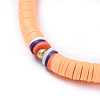 Handmade Polymer Clay Heishi Beads Choker Necklaces NJEW-JN02446-02-2