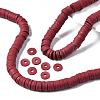 Flat Round Handmade Polymer Clay Beads CLAY-R067-10mm-29-2