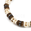 Natural Coconut & Synthetic Turquoise & Non-magnetic Synthetic Hematite Beads Stretch Bracelets for Women BJEW-JB12133-02-3
