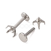 304 Stainless Steel Prong Earring Settings SA-CBA8B85-11B-01-3