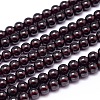 Mozambique Import Natural Grade AA Garnet Round Beads Strands G-E300-AA-6mm-2