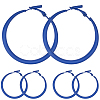 3 Pairs Spray Painted Alloy Hoop Earrings EJEW-SP0001-21B-7