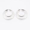 Tarnish Resistant 201 Stainless Steel Hoop Earrings EJEW-I213-B-02P-1