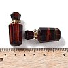 Dyed & Heated Natural Red Tiger Eye Perfume Bottle Pendants G-A026-16B-01-3