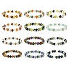 12Pcs 12 Styles Constellation Mixed Gemstone Round Beaded Stretch Bracelet Sets BJEW-JB10910-1