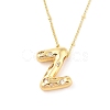 Brass Micro Pave Clear Cubic Zirconia Pendant Necklaces NJEW-Z038-01G-Z-2