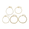 5 Pcs 5 Styles Brass Chain Bracelets Set for Women BJEW-D357-01G-5