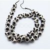 Tibetan Style Turtle Back Pattern dZi Beads X-G-H1454-1-1