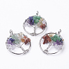 Natural/Synthetic Mixed Stone Pendants G-E419-17P-2